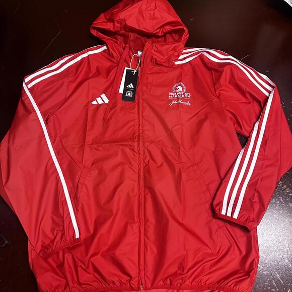 adidas Other - Adidas Y2K Vintage Red Boston Marathon 2023 Windbreaker Jacket Mens Size Large